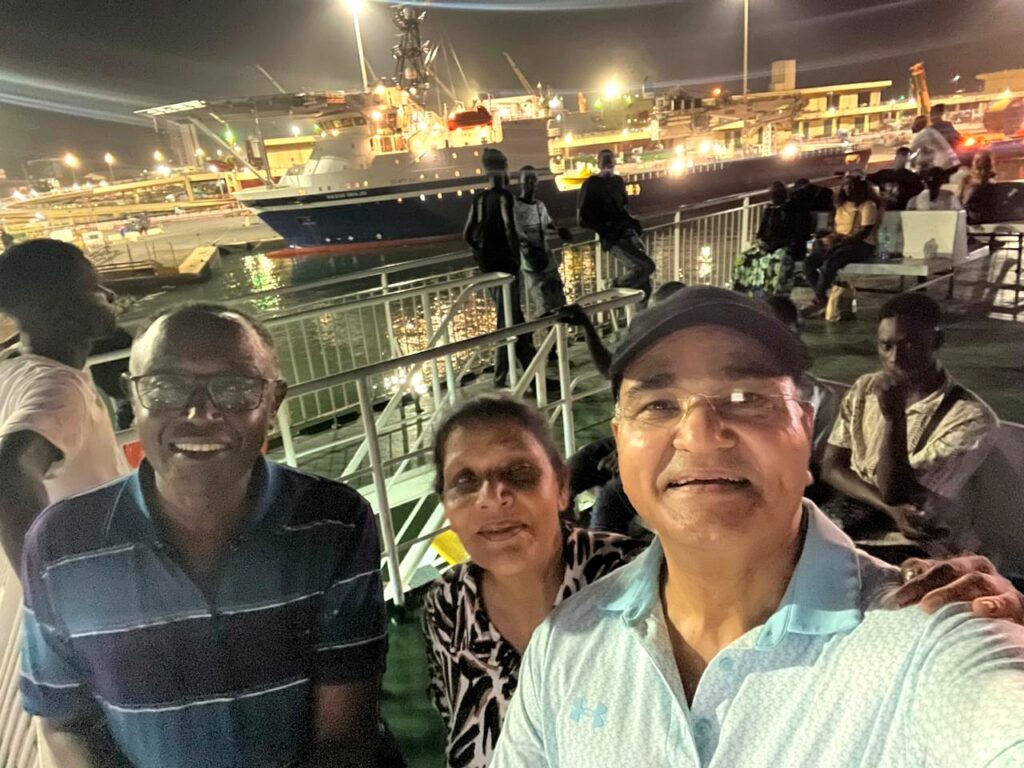 An evening moment during mission travel.